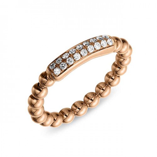 Hulchi Belluni 18k Rose Gold Tresore Stretch Ring