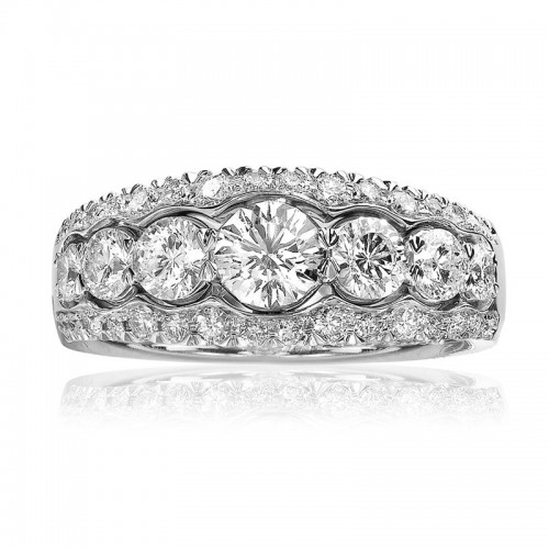 Christopher Designs 2 Row Diamond Wedding Band