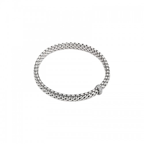 Flex'it Vendome 18K White Gold and Diamond Rondel Bracelet