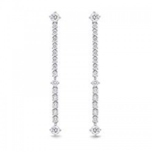 Memoire 18K  Diamond Line Classics Earrings