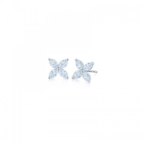 18K White Gold Fancy Diamond Earrings