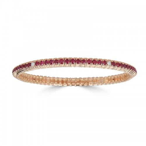 Ruby Stretch Bracelet with Diamonds