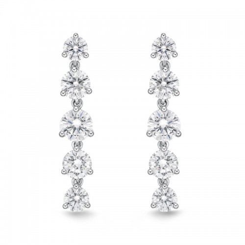 Memoire 18K White Gold Lena Drop Earrings