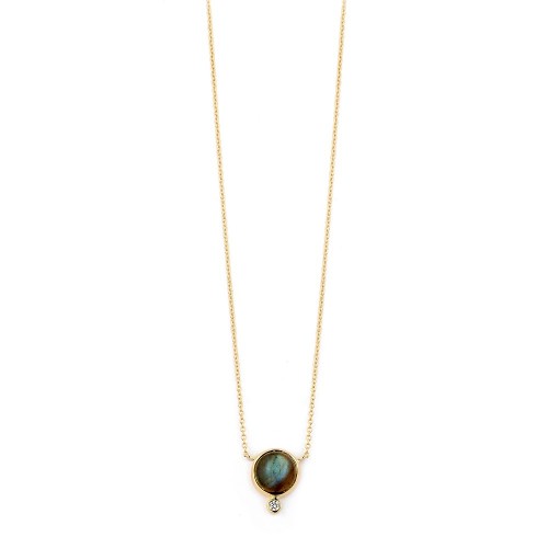 18K Yellow Gold Other Color Stone Necklace
