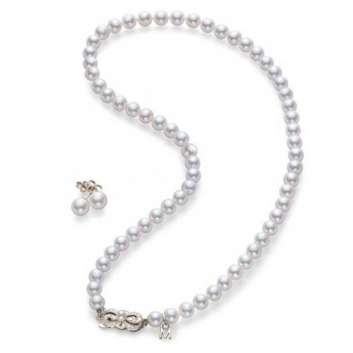 Mikimoto Akoya Cultured Pearl Strand & Earring Set, 18K White Gold