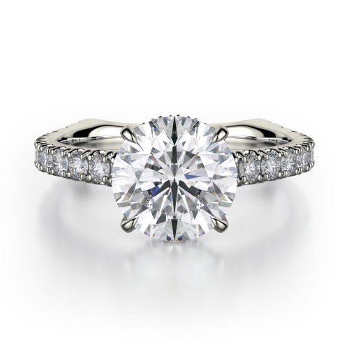 MICHAEL M CROWN ENGAGEMENT SEMI-MOUNT RING