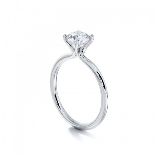 Semi-Mount Thin Embrace 4-Prong Solitaire
