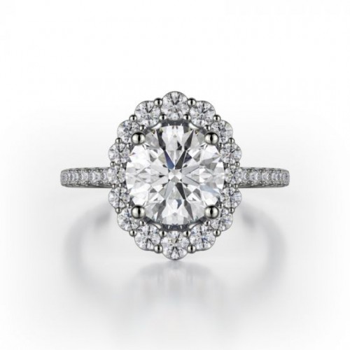 DEFINED R739 BRILLIANT ROUND WITH A GRADUATED HALO