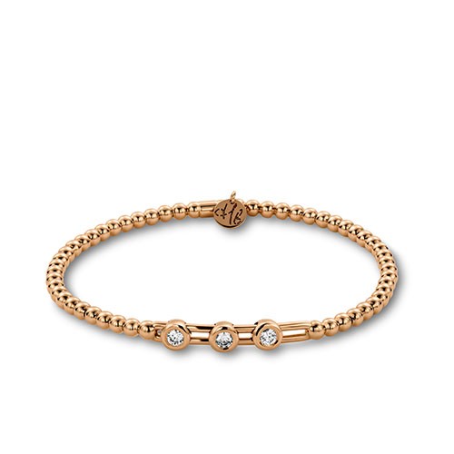 Hulchi Belluni 18k Rose Gold Stretch Bracelet