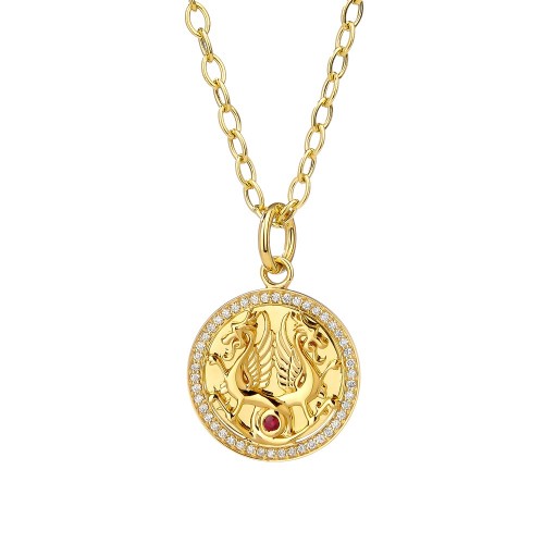 Syna 18K Yellow Gold Ruby Necklace