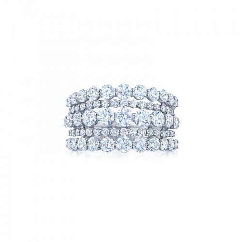 18K White Gold Diamond Fashion Or Dinner Ring