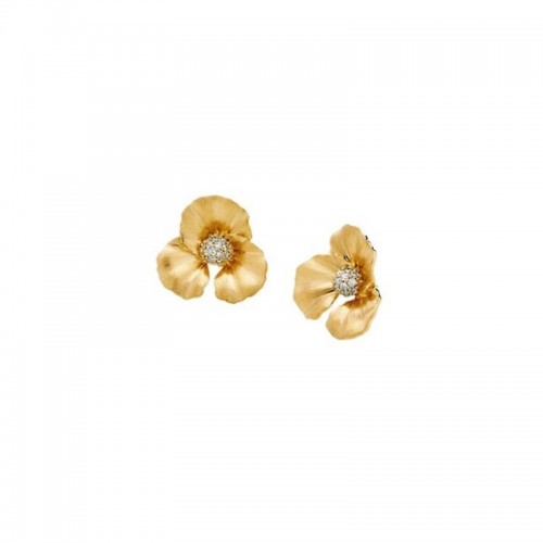 Syna 18K Yellow Gold Flower Jardin Stud Earrings