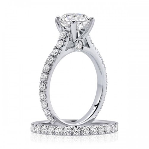 XO Perfect-Fit Semi- Mount Round Diamond Ring