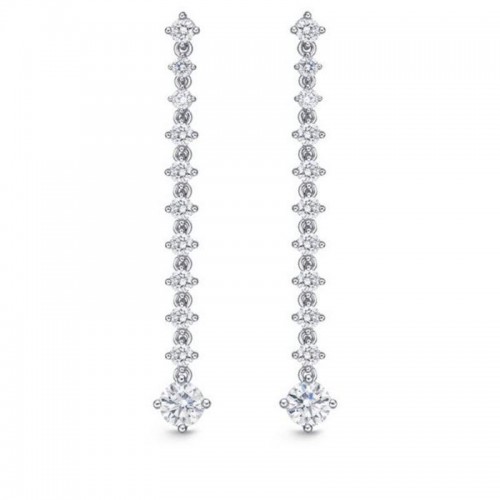 Memoire 18K  Diamond Line Classics Earrings