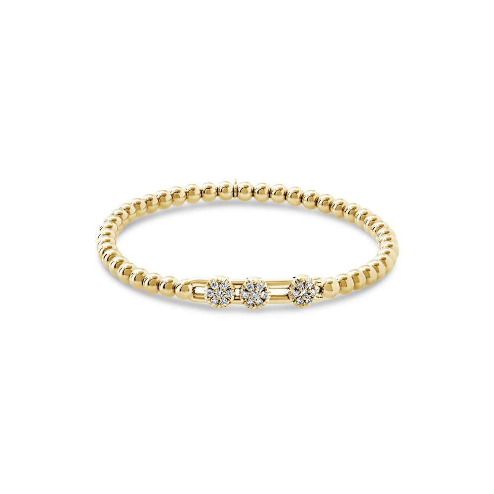 Hulchi Belluni 18k Yellow Gold Tresore Stretch Bracelet