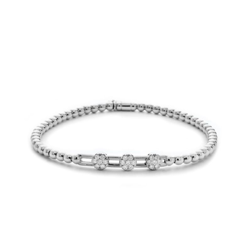 Hulchi Belluni 18k white gold & diamond Tresore Bracelet