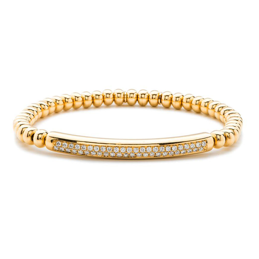 Hulchi Belluni Stretch Bracelet, 18K Yellow Gold