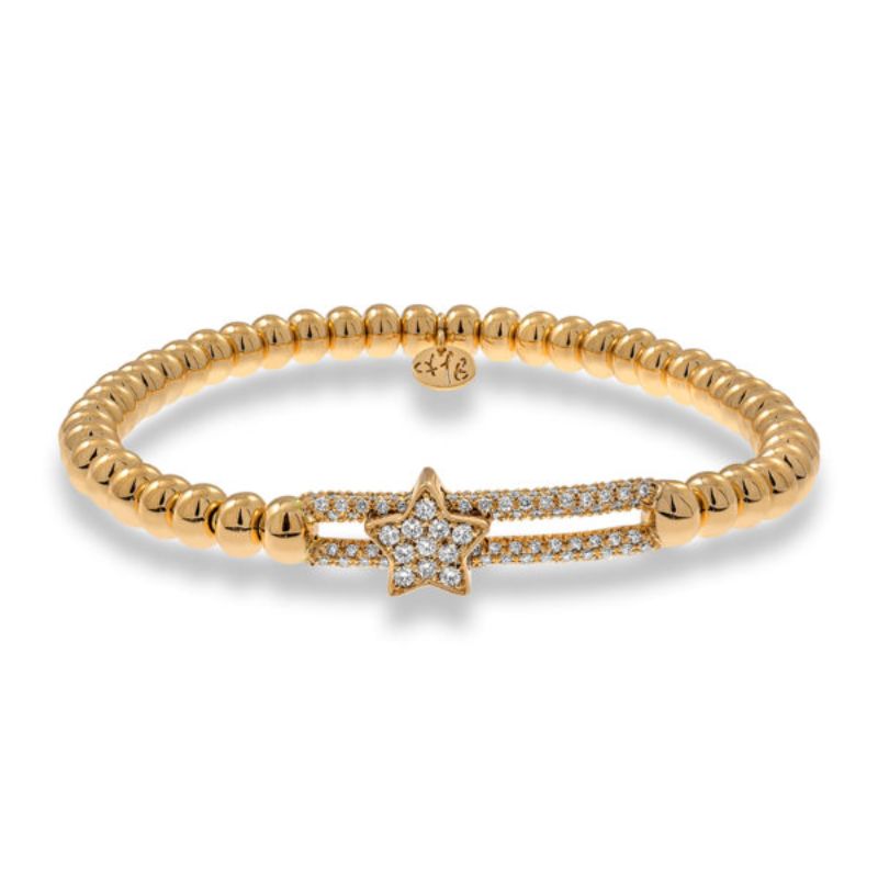 Hulchi Belluni Tresore Stretch Bracelet, 18k Yellow Gold