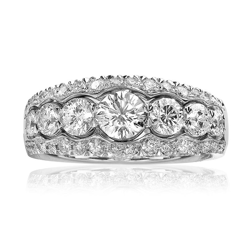 Christopher Designs 2 Row Diamond Wedding Band