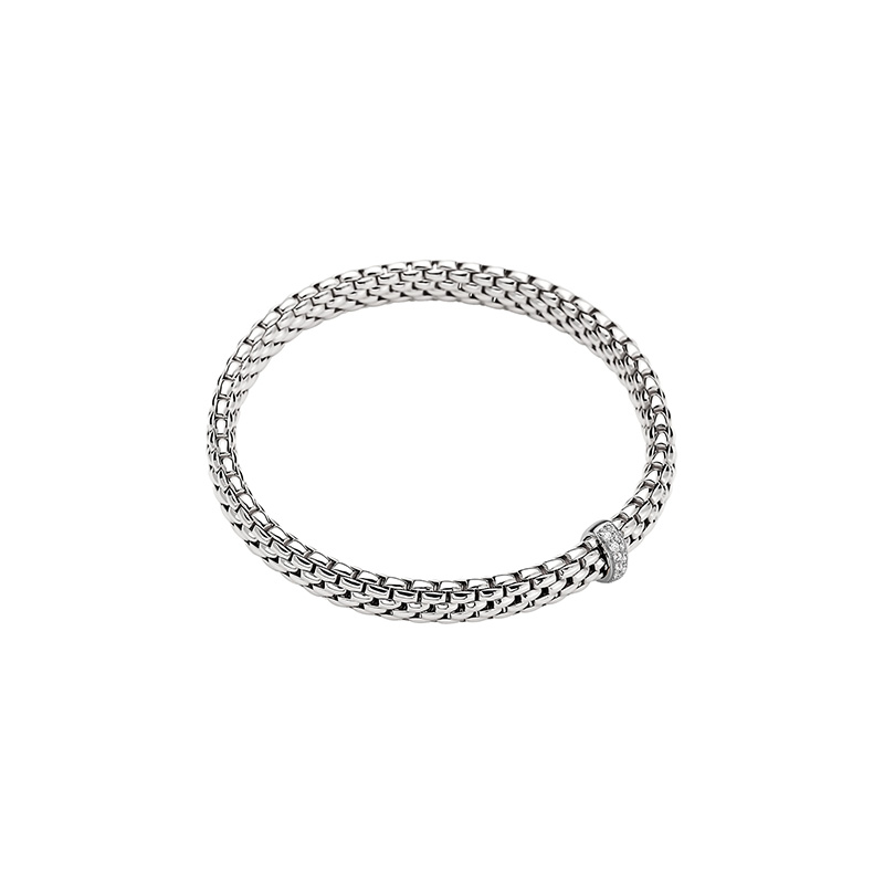 Flex'it Vendome 18K White Gold and Diamond Rondel Bracelet