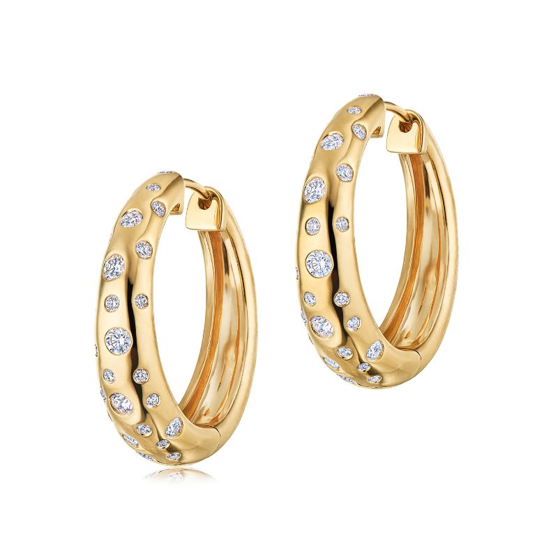 18K White Gold Fancy Diamond Earrings