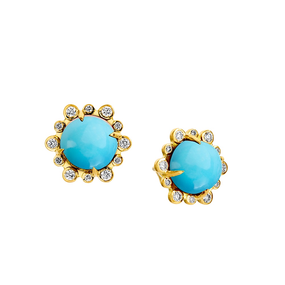 Syna 18K Yellow Gold Other Color Stone Earrings