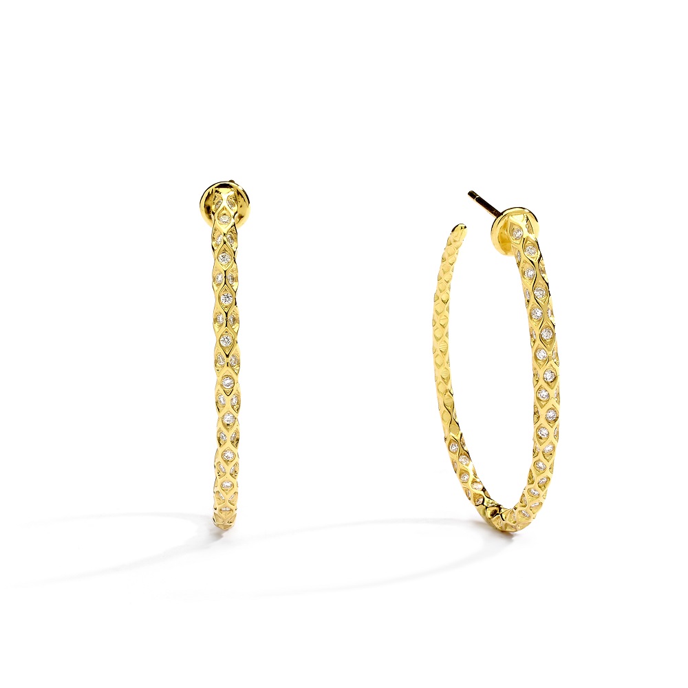 18K Yellow Gold Fancy Diamond Earings