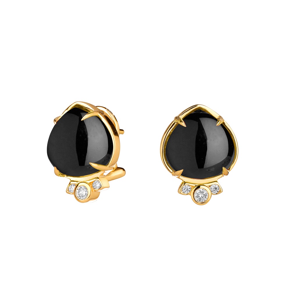 18K Yellow Gold Other Color Stone Earrings