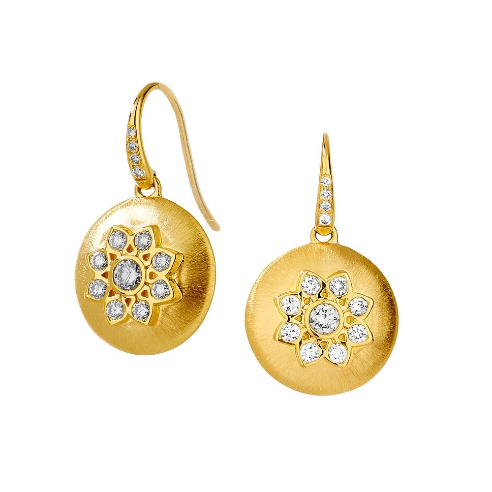 Syna 18K Yellow Gold Fancy Diamond Earrings