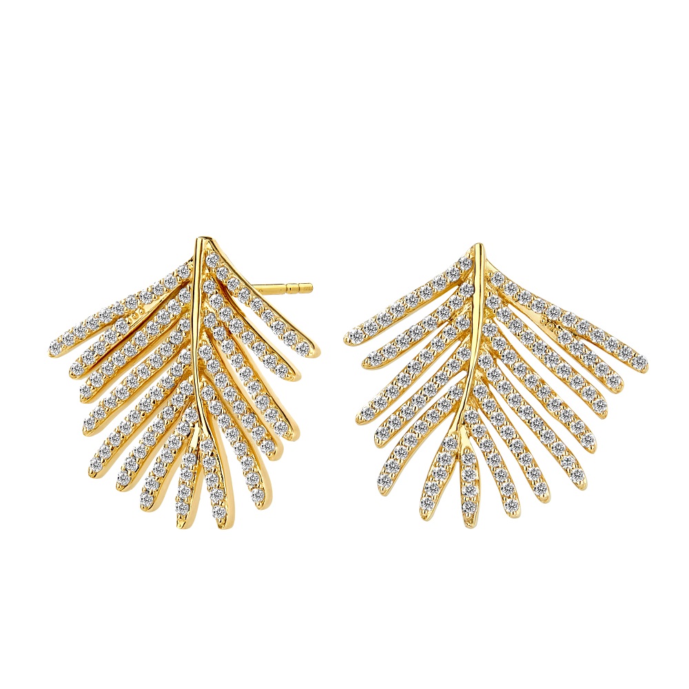 Syna18K Yellow Gold Fancy Diamond Earrings