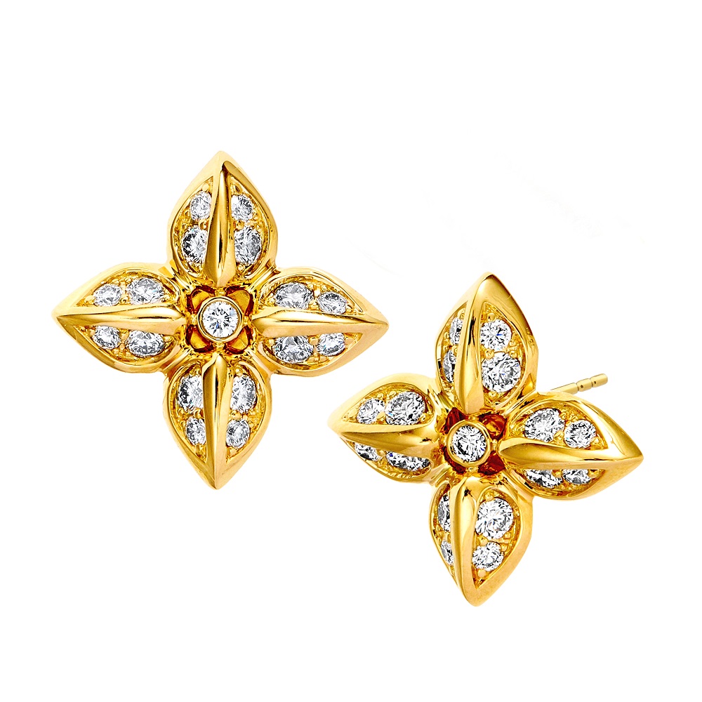 Syna 18K Yellow Gold Fancy Diamond Earrings