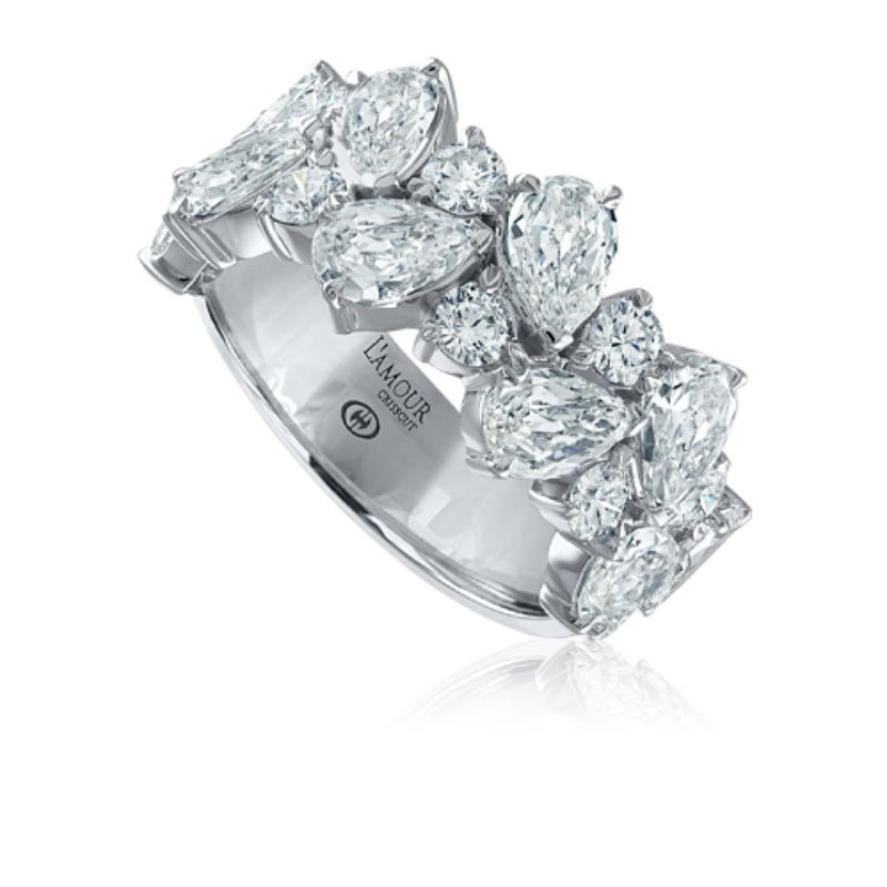 Christopher Designs 2 Row Diamond Wedding Band