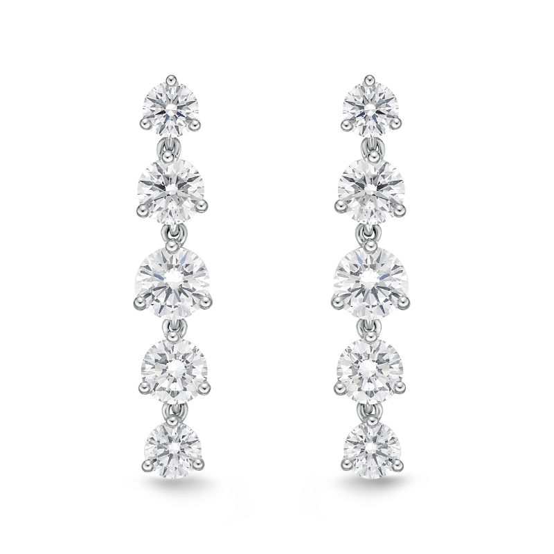 Memoire 18K White Gold Lena Drop Earrings