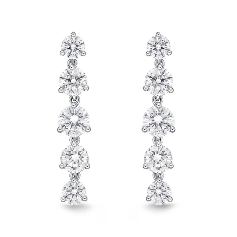 Memoire 18K White Gold Lena Drop Earrings