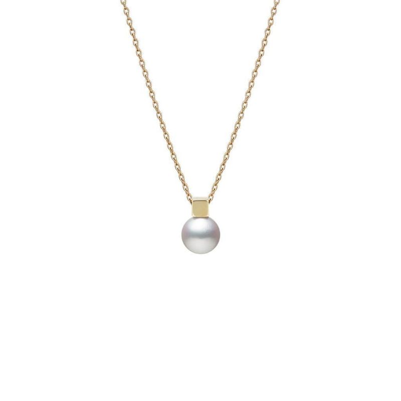 Mikimoto 18K Yellow Gold Classic Pearl Pendant Necklace