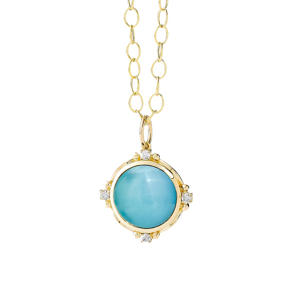 18K Yellow Gold Other Color Stone Necklace