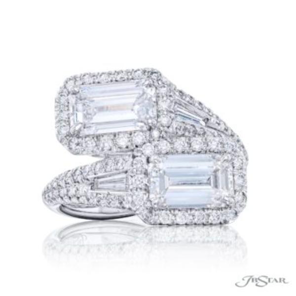 JB Twogether Collection Emerald Cut Diamond Engagement Ring