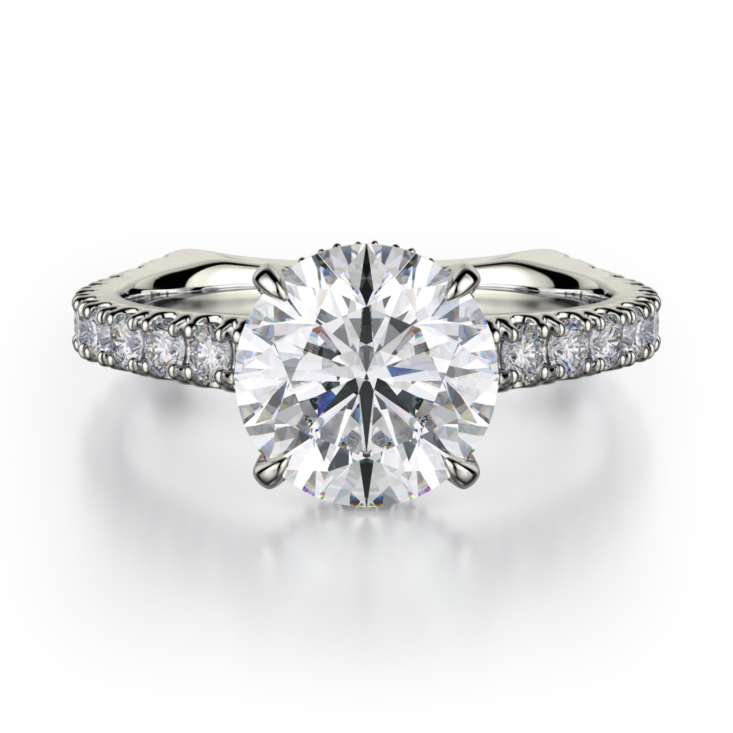 MICHAEL M CROWN ENGAGEMENT SEMI-MOUNT RING