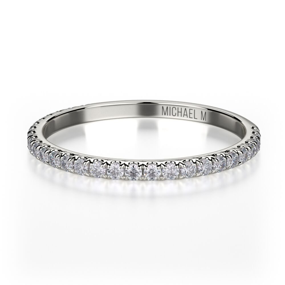 Michael M White Gold Diamond Wedding band R706B