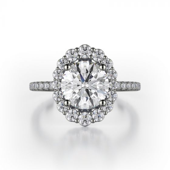 DEFINED R739 BRILLIANT ROUND WITH A GRADUATED HALO