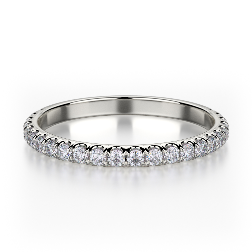 Michael M White Gold Diamond Wedding Band R371B